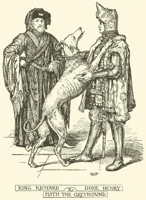 Koning Richard en hertog Henry meten de windhond door Henry Justice Ford