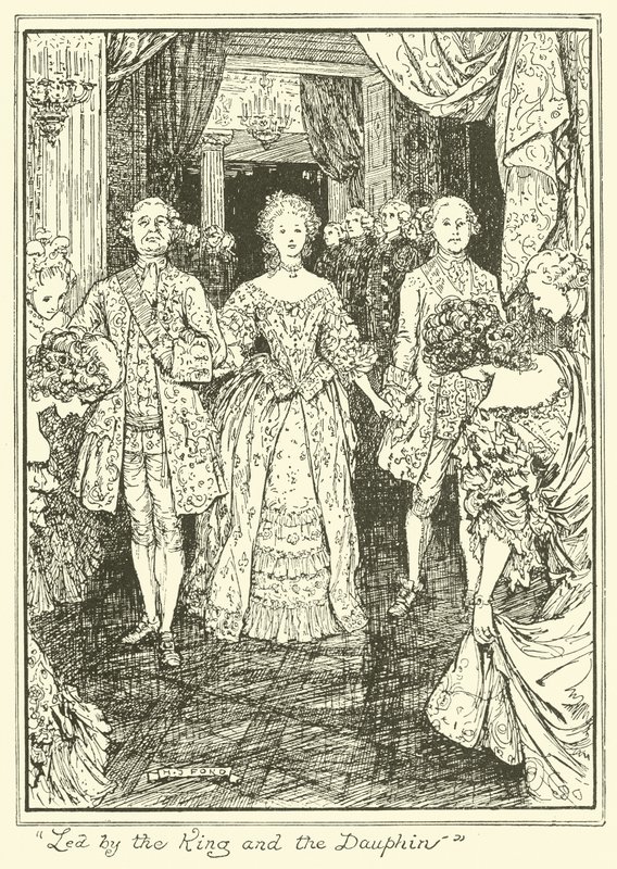 Geleid door de koning en de dauphin door Henry Justice Ford