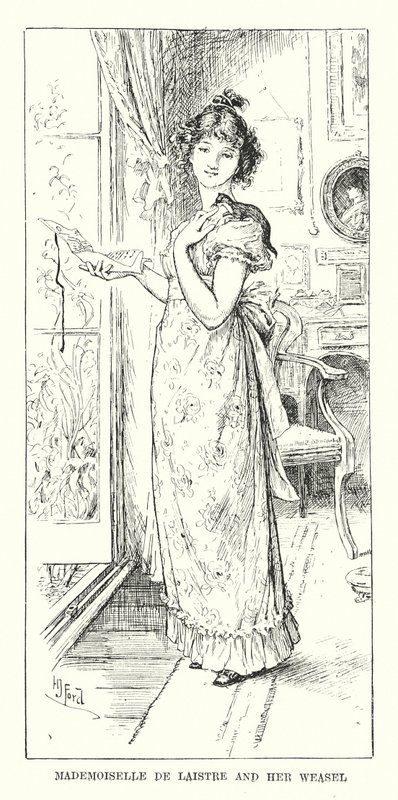 Mademoiselle de Laistre en haar wezel door Henry Justice Ford