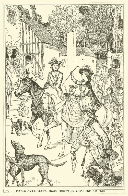 Marie Antoinette gaat jagen met de dauphin door Henry Justice Ford