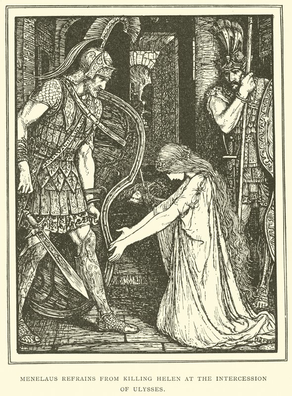 Menelaus Weigert Helena te Doden op Interventie van Ulysses door Henry Justice Ford