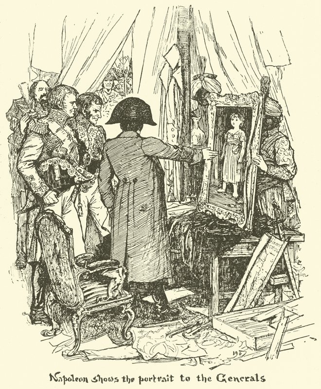 Napoleon toont het portret aan de generaals door Henry Justice Ford