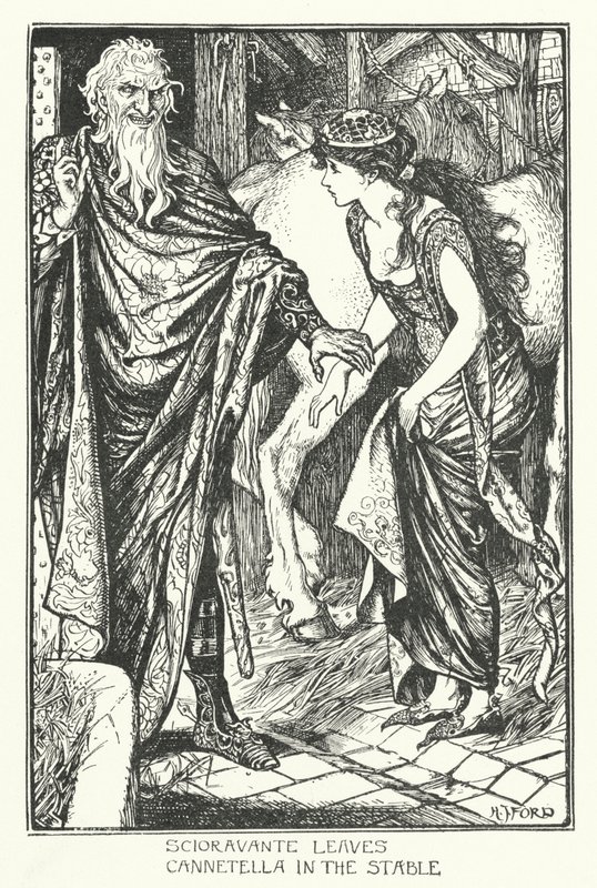 Scioravante Laat Cannetella in de Stal Achter (gravure) door Henry Justice Ford