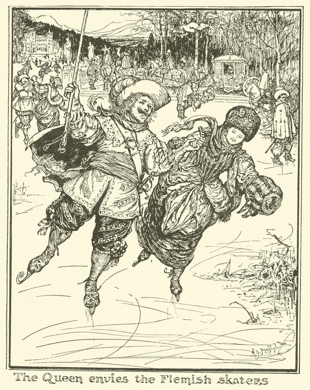 De koningin benijdt de Vlaamse schaatsers door Henry Justice Ford