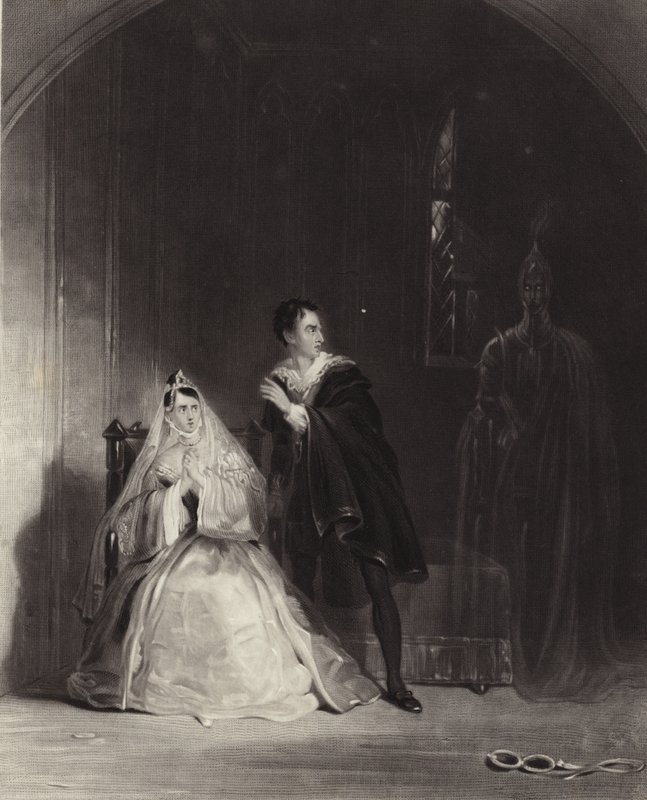 Een scène uit Hamlet door Henry Liverseege