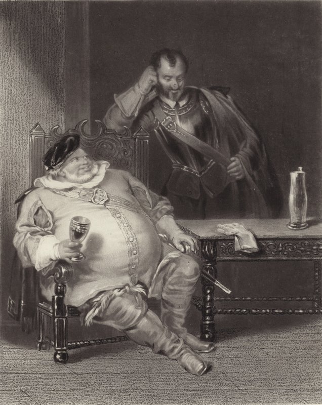 Falstaff en Bardolph door Henry Liverseege