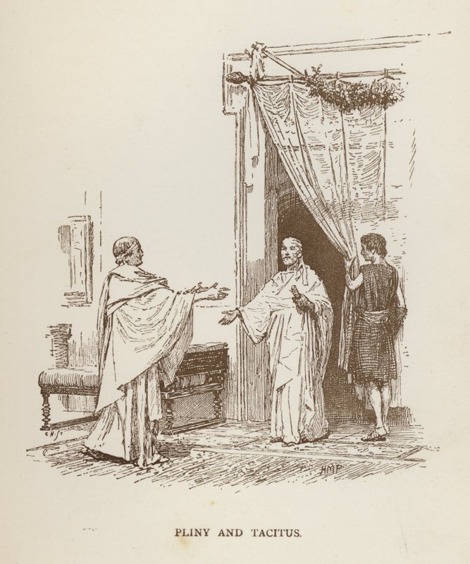 Plinius en Tacitus door Henry Marriott (after) Paget