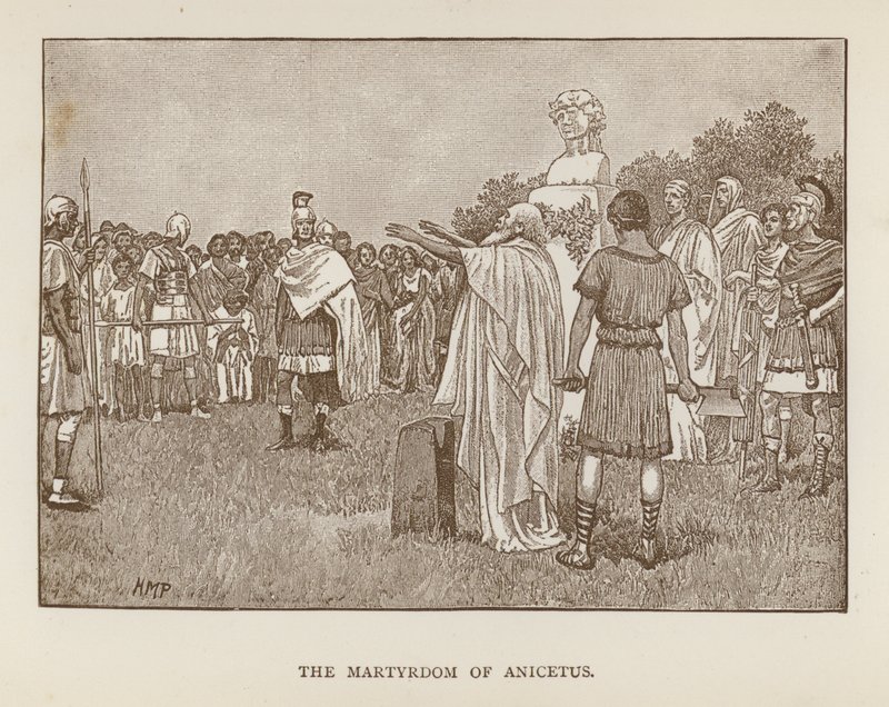 Het martelaarschap van Anicetus door Henry Marriott (after) Paget