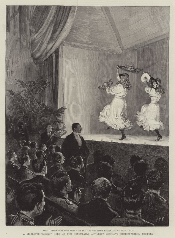 Een Sigarettenconcert gehouden in het Hoofdkwartier van de Honourable Artillery Company, Finsbury door Henry Marriott Paget