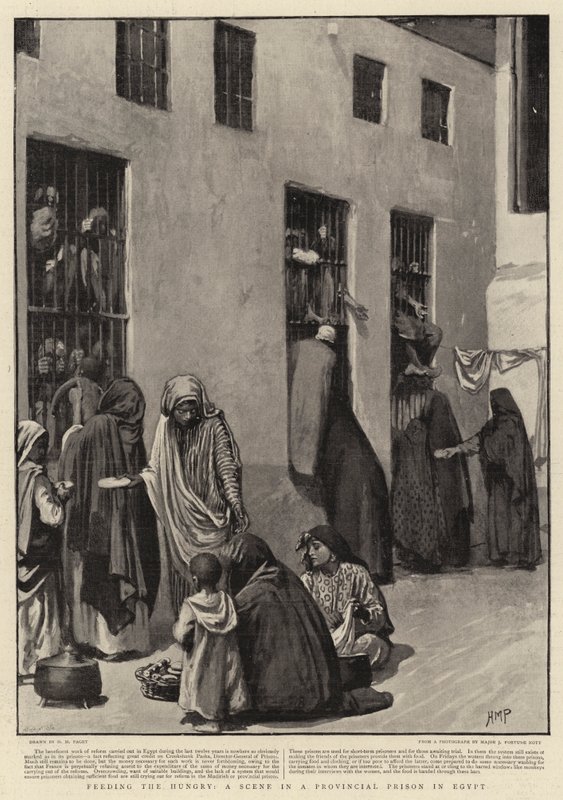 De Hongerigen Voeden, een Scène in een Provinciale Gevangenis in Egypte door Henry Marriott Paget