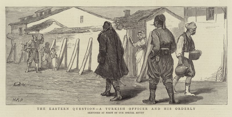 De Oosterse kwestie, een Turkse officier en zijn ordonnans door Henry Marriott Paget