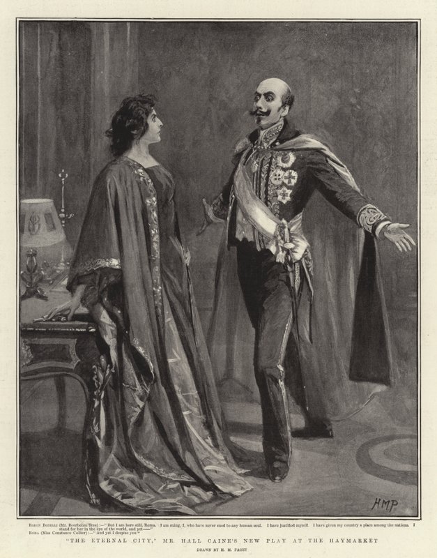 De eeuwige stad, het nieuwe stuk van Mr Hall Caine in het Haymarket door Henry Marriott Paget
