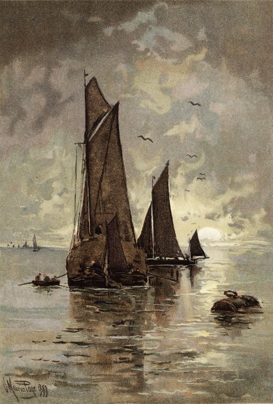 Maanopkomst bij Gravesend door Henry MauricePage