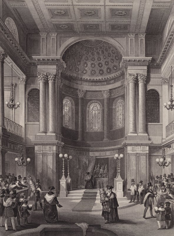 Viering van het Loofhuttenfeest, Joodse synagoge, Great St Helen