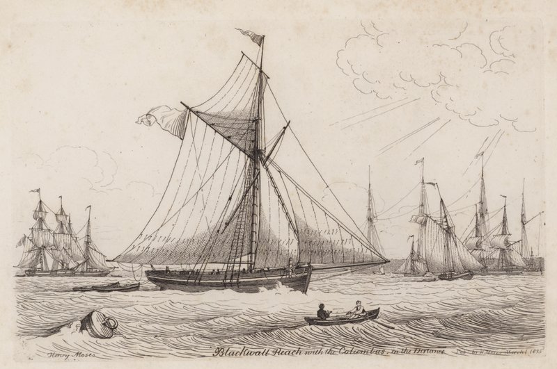 Blackwall Reach en de Columbus in de verte door Henry Moses