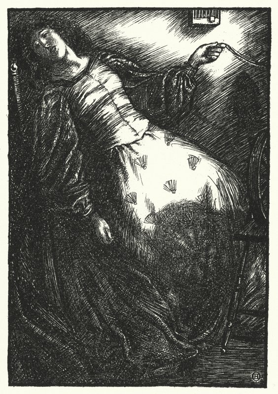 Matthew Arnold gedicht: De verlaten meerman (gravure) door Henry Ospovat