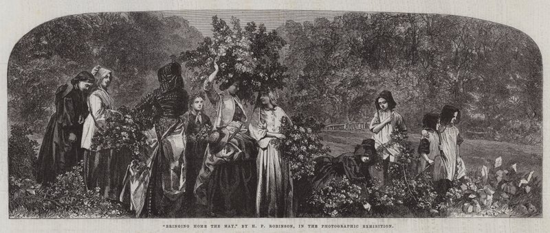 Thuisbrengen van de Mei, in de Fotografische Tentoonstelling door Henry Peach Robinson
