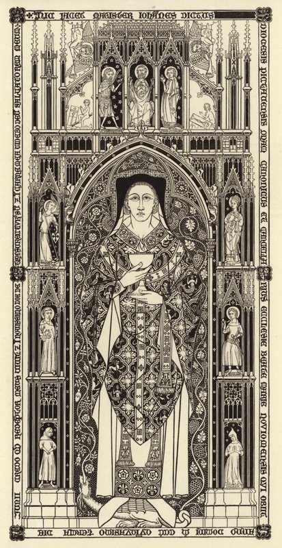 Ingesneden plaat, ca. 1350 door Henry Shaw