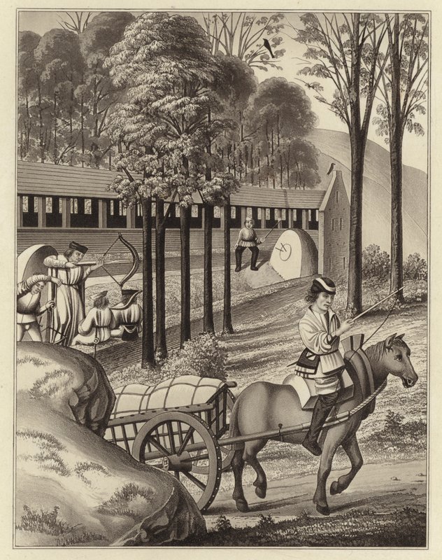 Schieten op de schijf, 1496 door Henry Shaw