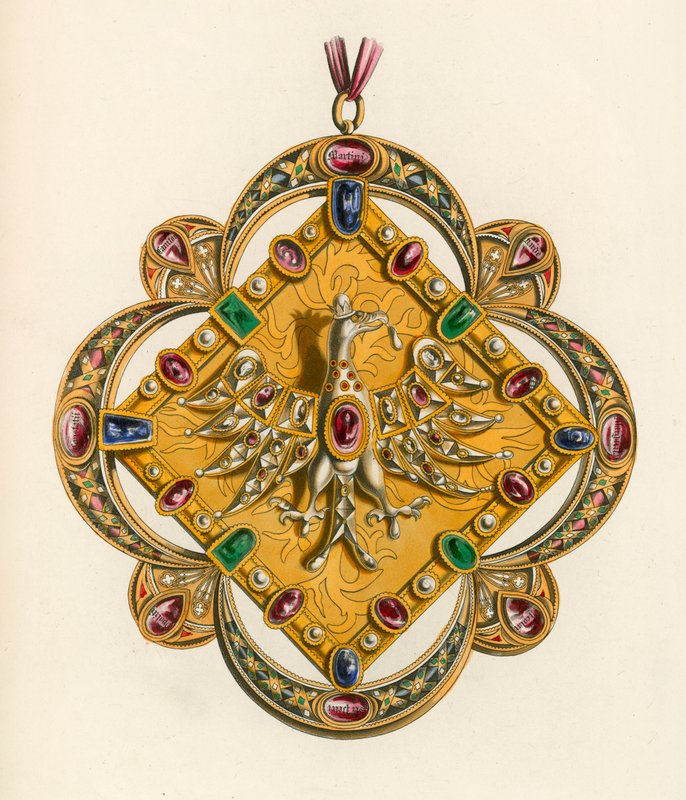De omhelzing van keizer Karel V, ca. 1530 door Henry Shaw