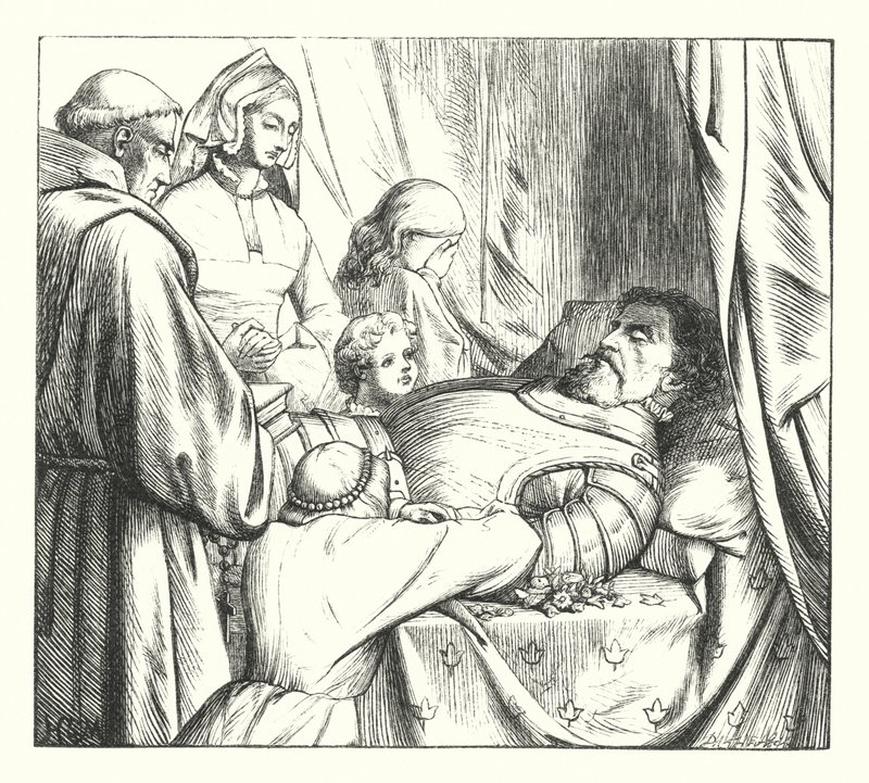 De klaagzang van de beroemden door Henry Stacey (after) Marks