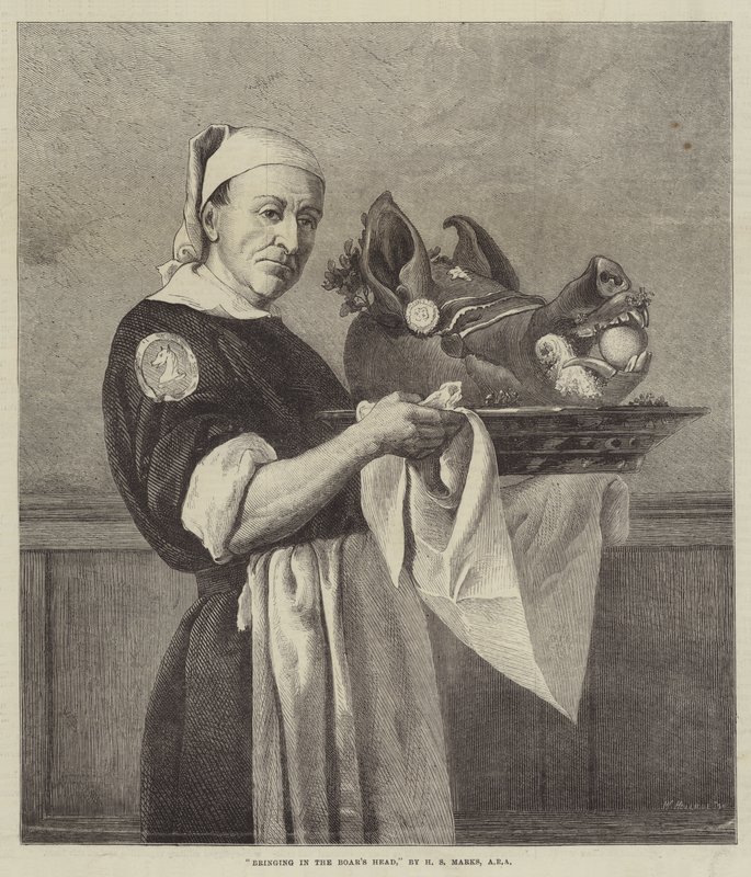 Het Binnenbrengen van het Zwijnshoofd door Henry Stacey Marks