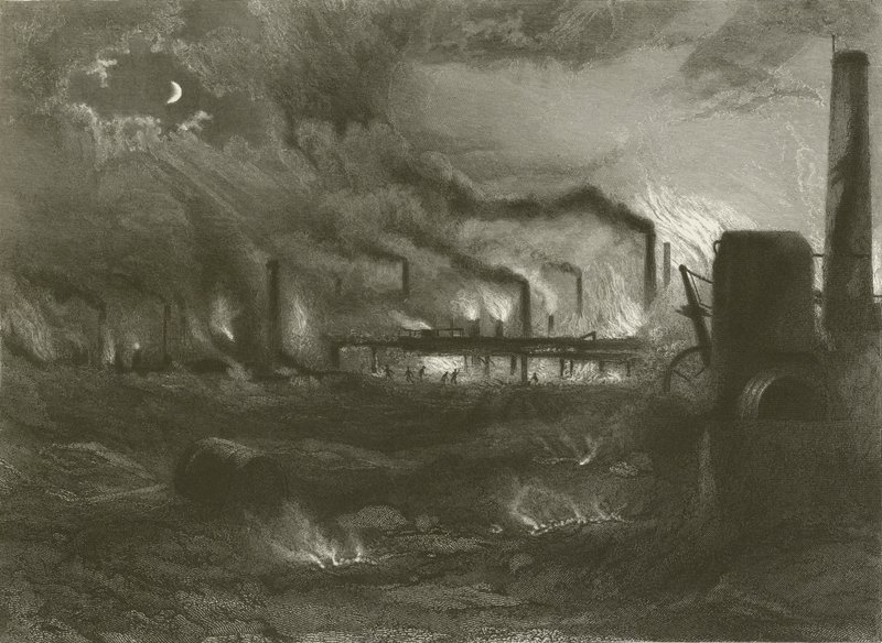 Het zwarte land, nabij Bilston door Henry Warren