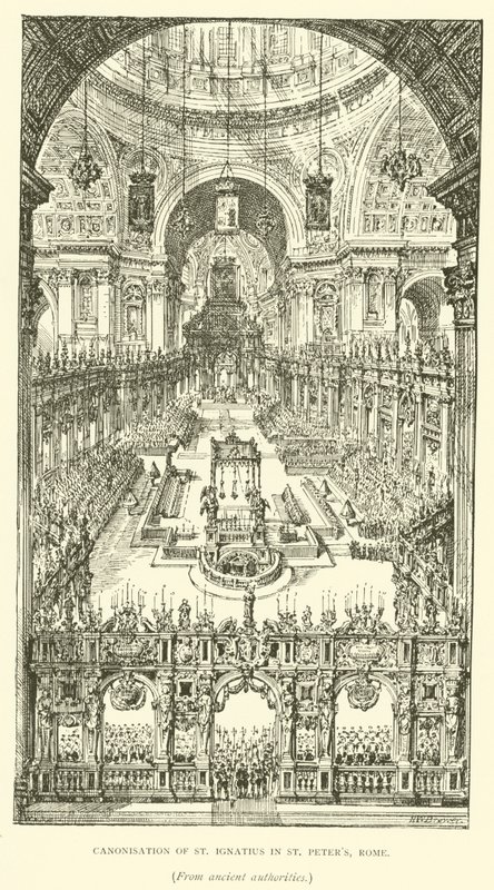 Heiligverklaring van St. Ignatius in St. Pieter, Rome door Henry William Brewer