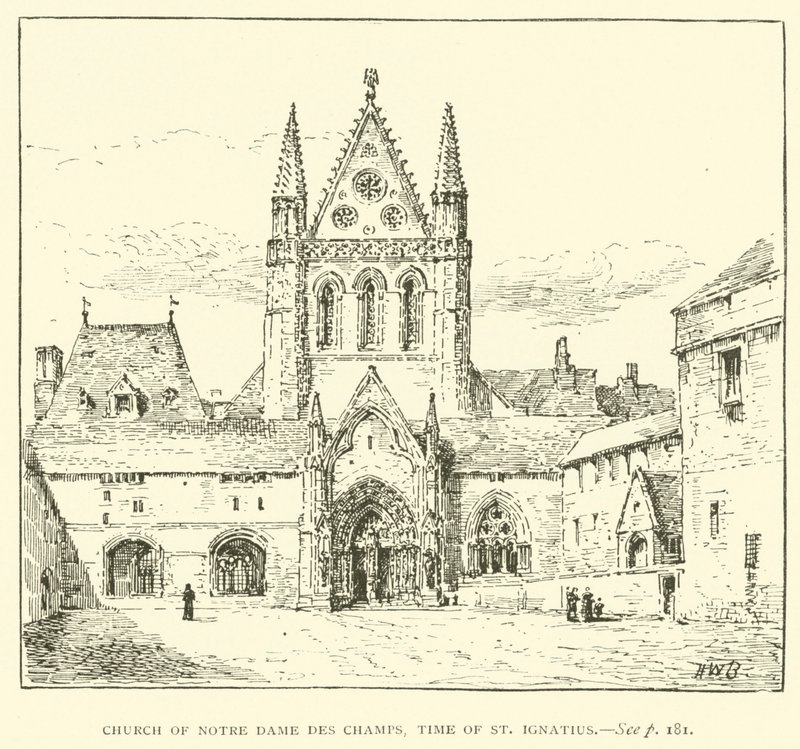 Kerk van Notre Dame des Champs, tijd van St. Ignatius door Henry William Brewer