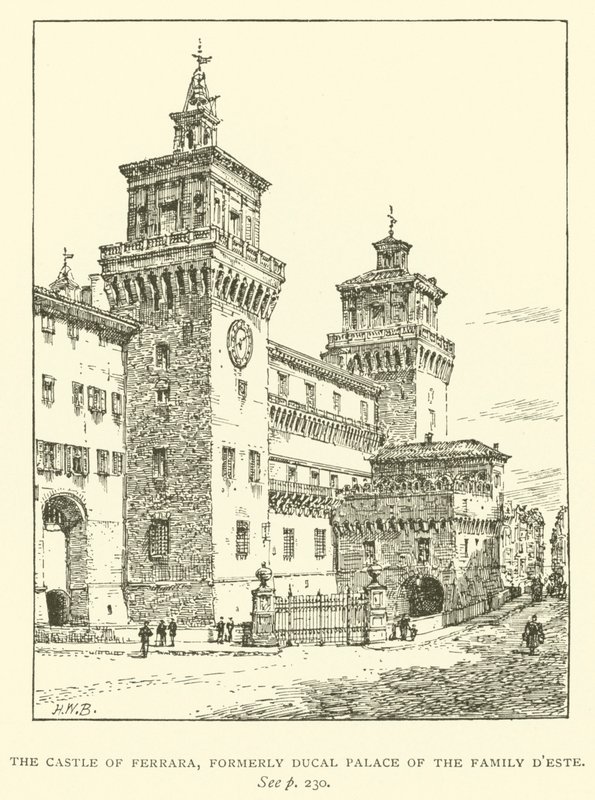 Het Kasteel van Ferrara, voormalig Hertogelijk Paleis van de Familie D