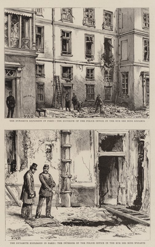 De Dynamietexplosie in Parijs door Henry William Brewer