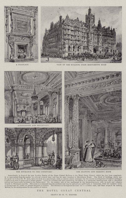 Het Hotel Great Central door Henry William Brewer
