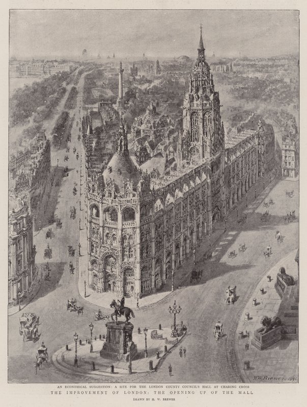 De Verbetering van Londen, de Opening van de Mall door Henry William Brewer