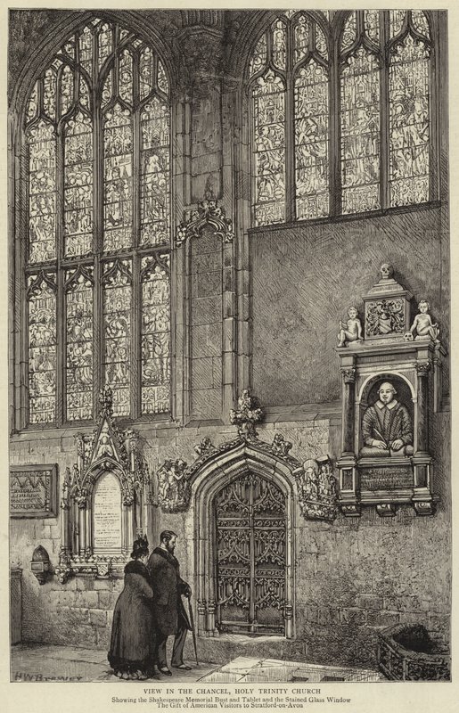 Uitzicht in het koor, Heilige Drie-eenheidskerk door Henry William Brewer