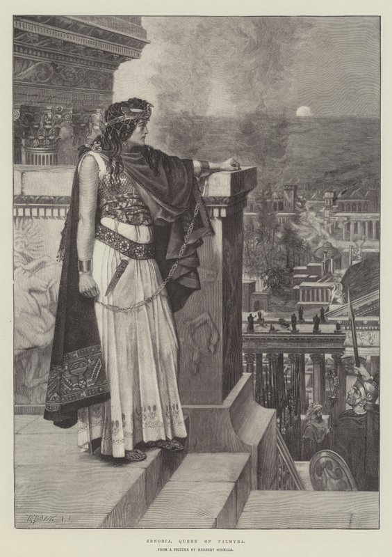 Zenobia, koningin van Palmyra door Herbert Gustave Schmalz