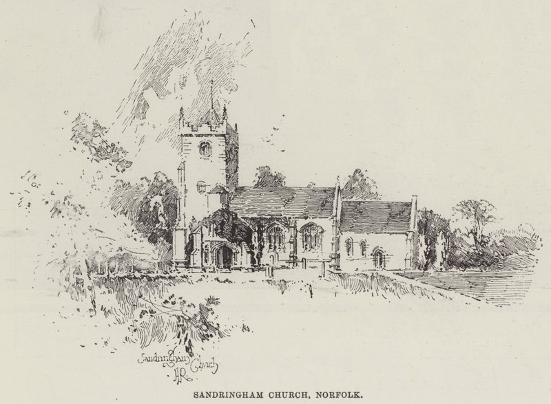 Sandringham Kerk, Norfolk door Herbert Railton