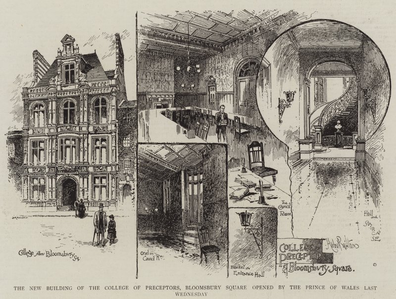 Het Nieuwe Gebouw van het College van Preceptors, Bloomsbury Square geopend door de Prins van Wales afgelopen woensdag door Herbert Railton