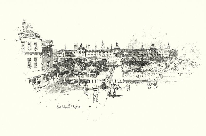 Bethlehem Hospital, Londen door Herbert (after) Railton