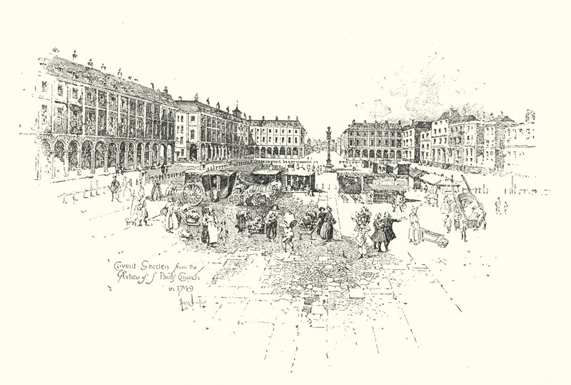 Covent Garden vanaf het Portiek van St. Paul