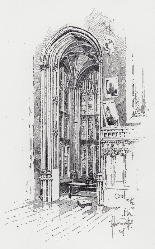 Oriel in de Hal door Herbert (after) Railton