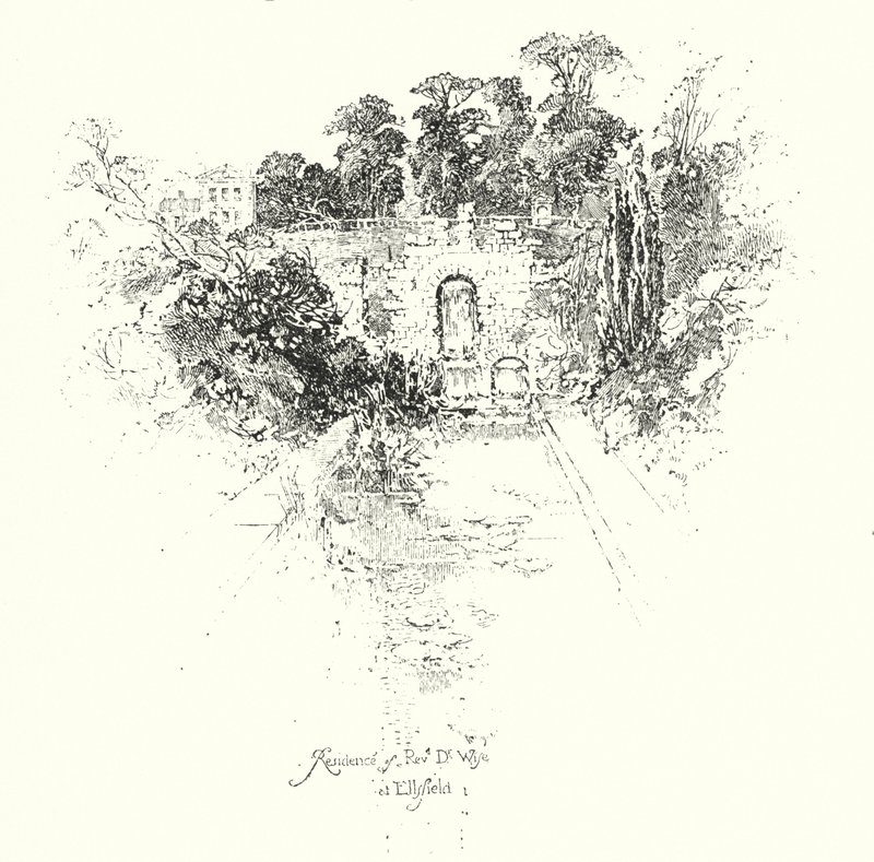 Woonplaats van dominee Dr. Wise, in Ellsfield door Herbert (after) Railton