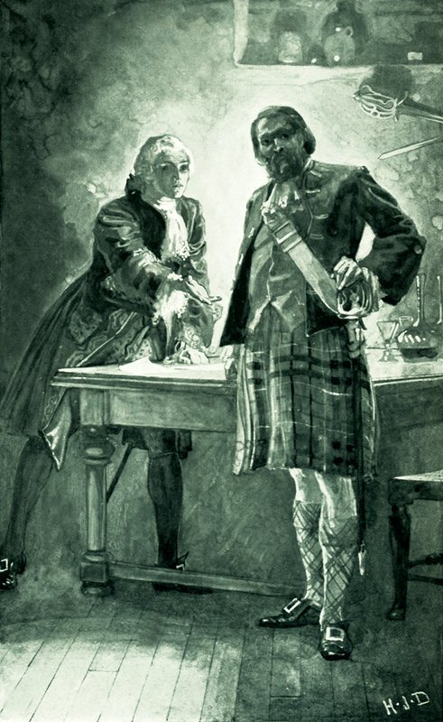 Prins Charles doet een beroep op Cameron van Lochiel om zich bij zijn zaak aan te sluiten door Herbert James Draper