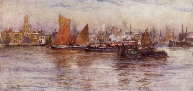 Limehouse Reach door Herbert Menzies (after) Marshall