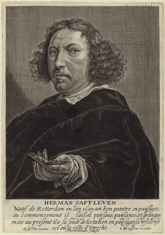 Portret van Herman Saftleven de Jongere door Herman the Younger Saftleven