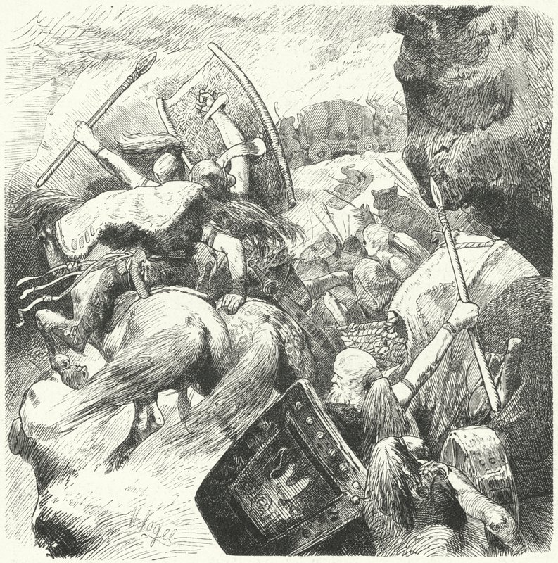 De Barbarische migraties, 4e - 6e eeuw door Hermann Vogel