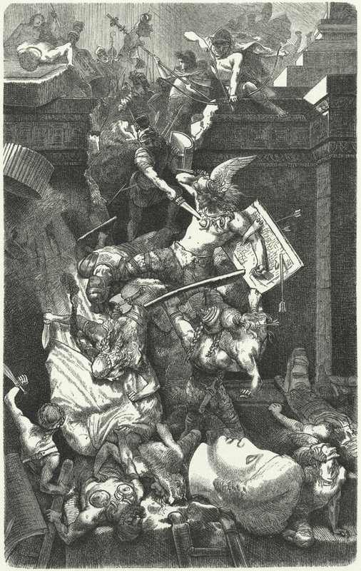 De Vandalen vallen Rome aan, 455 door Hermann Vogel