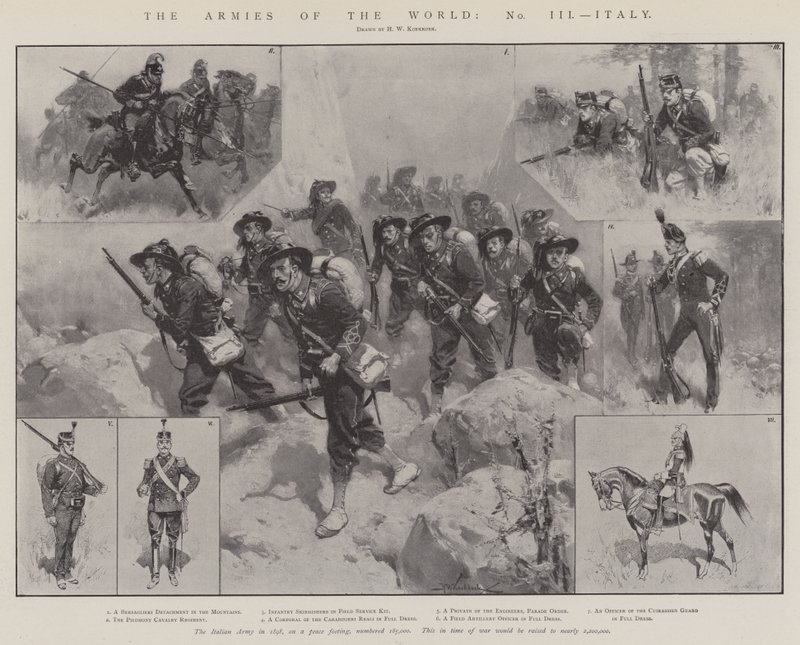 De Legers van de Wereld, Italië door Hermanus Willem Koekkoek