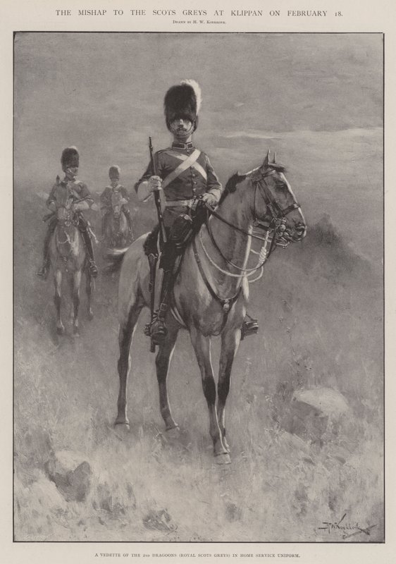 Het Ongeluk van de Scots Greys bij Klippan op 18 februari door Hermanus Willem Koekkoek