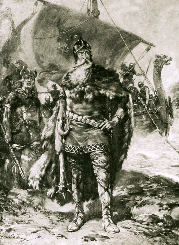 Een grote Viking, illustratie uit de 