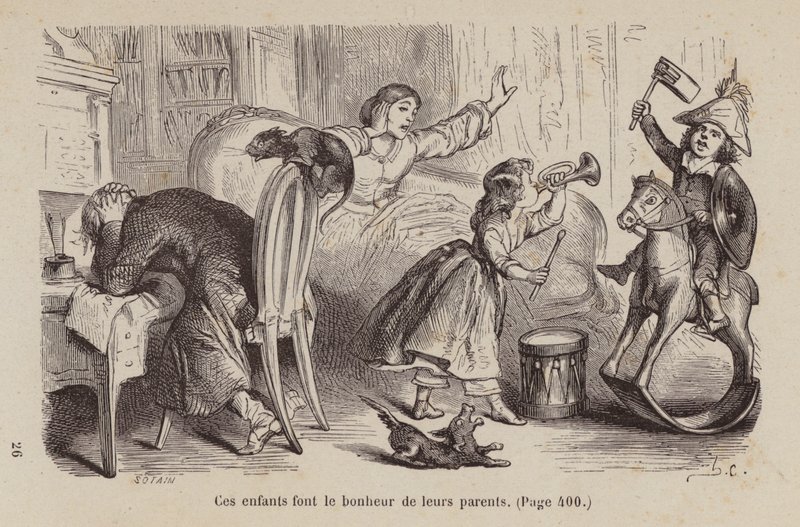 Illustratie voor Un Bon Petit Diable door Horace (after) Castelli